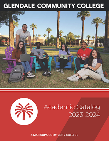 Glendale Community College Catalog with smiling student