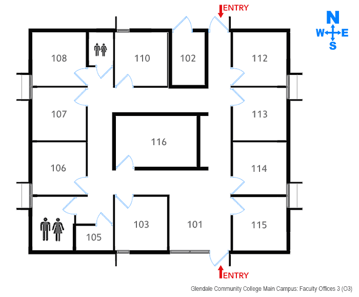 Floorplan Faculty Offices O3 at Glendale Commmunity College