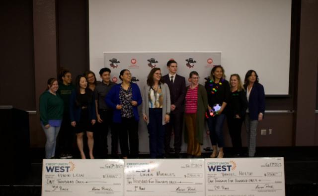 Pitch contestants and judges in the Innovation Challenge 2023 Pitch Competition
