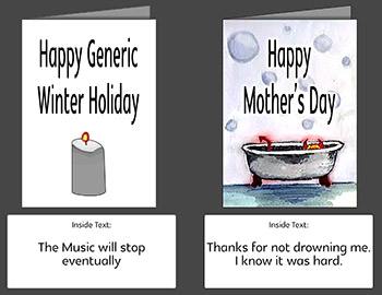 Greeting Card Examples, Twitching Eye Studios