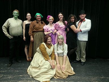 Theatre Arts Students on stage in full costume