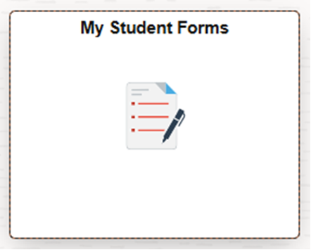 Image of the My Student Forms tile within the Student Center.