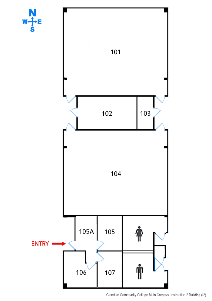 Floorplan Building Instruction 2 at Glendale Commmunity College