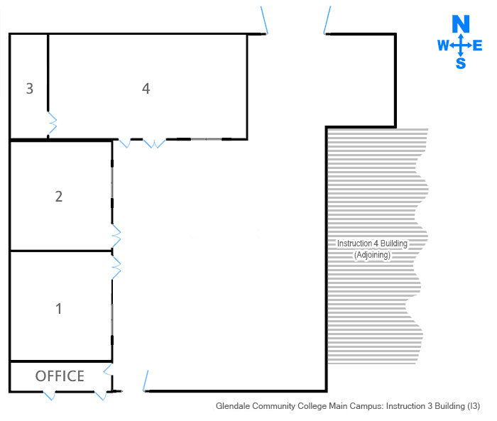 Floorplan Building Instruction 3 at Glendale Commmunity College