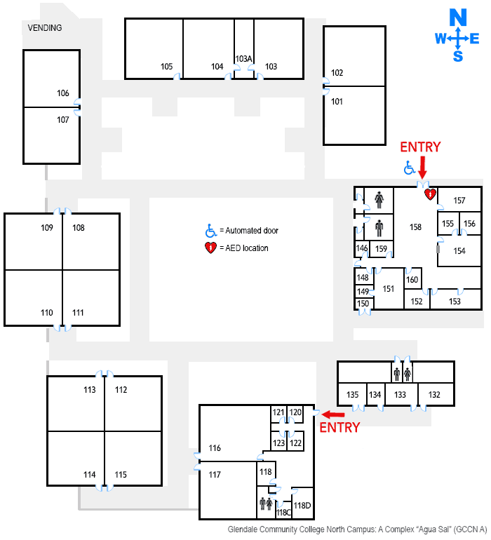 Agua Sal complex floorplan at Glendale Community College North Campus