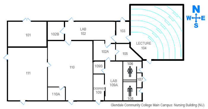 Floorplan Building Nursing at Glendale Commmunity College