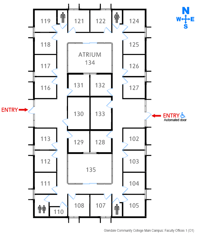 Floorplan Faculty Offices O1 at Glendale Commmunity College