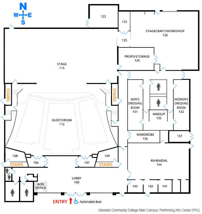 Performing Arts Center building floorplan