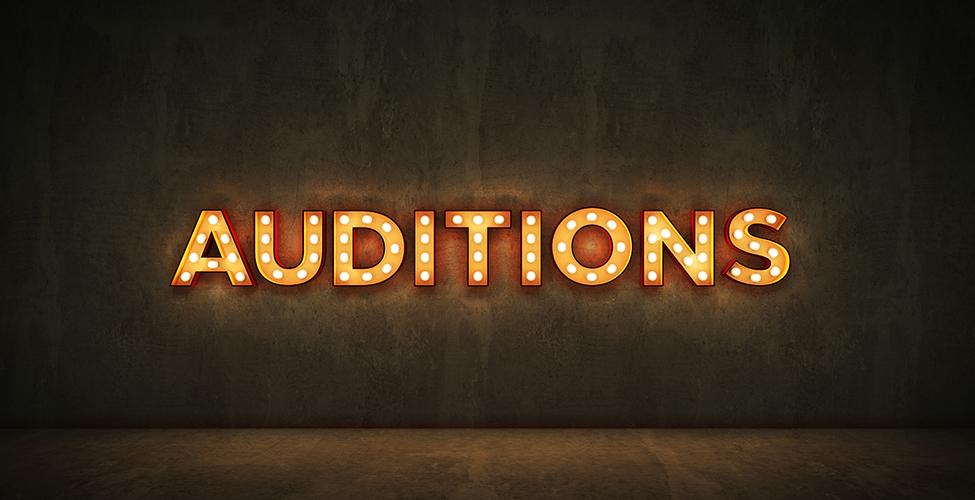 Lighted Auditions sign