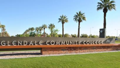 GCC Main Campus monument sign on Olive Avenue.