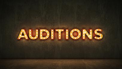 Lighted Auditions sign