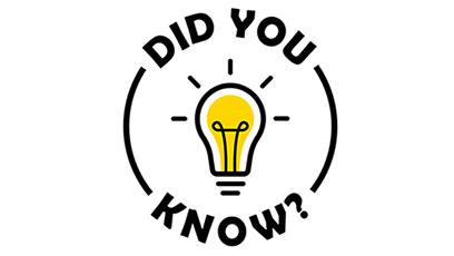 A light bulb surrounded by the words, "DID YOU KNOW?"