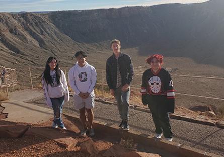 Geology students on a field trip