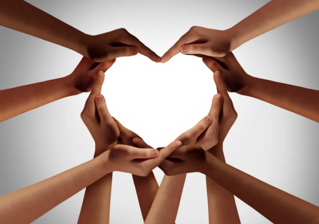 Hands forming a heart shape
