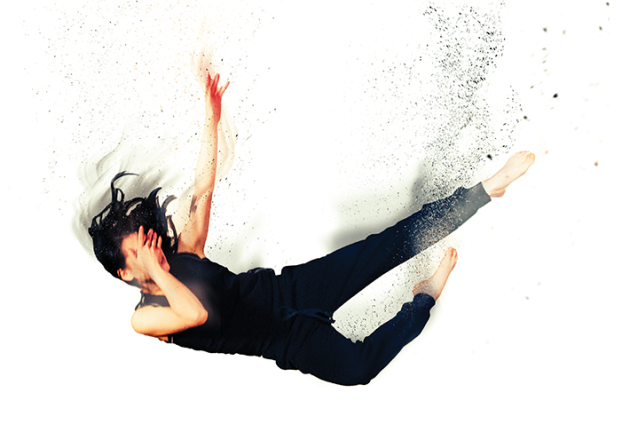 GCC Dance Student appearing to fall.