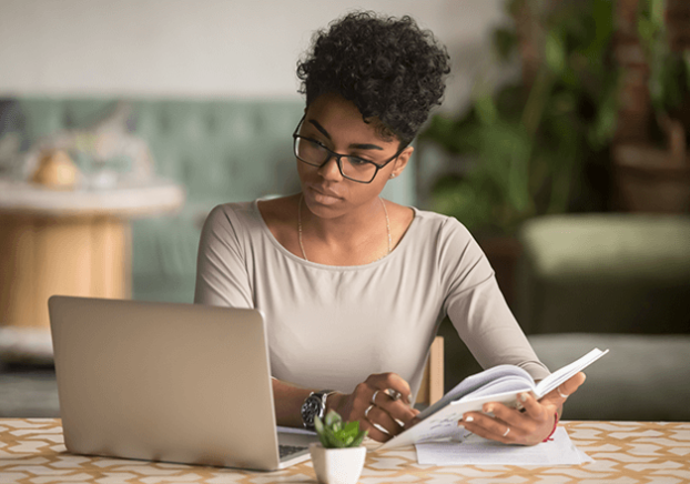 Image of student studying