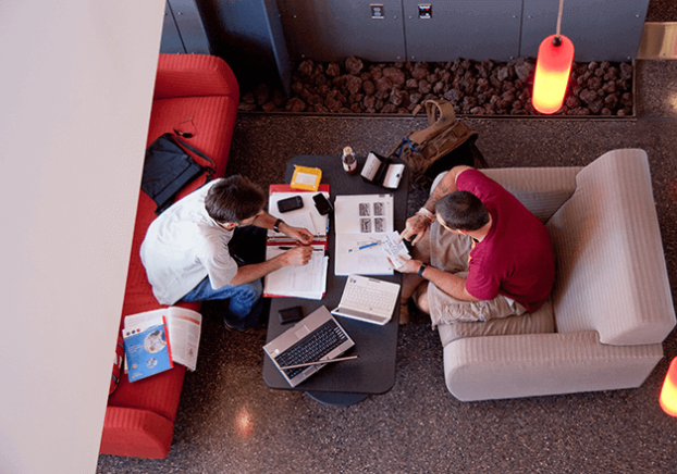 Image of Student studying in PSS building at GCC